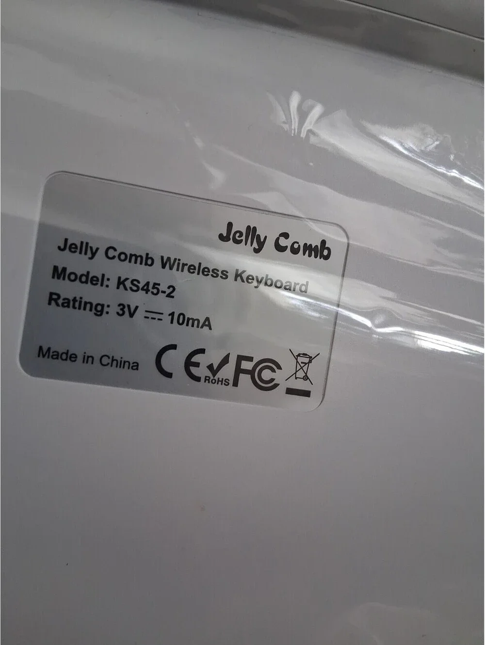 Jelly Comb KS45-2 Ultra Slim Full Size Wireless Keyboard And Mouse